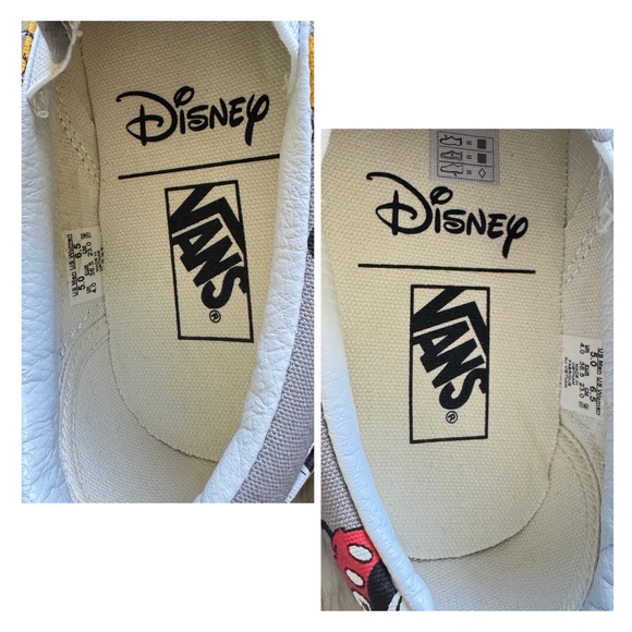 Vans Disney Gray Classic Slip-On Sneakers Mickey Mouse Design Size 6.5 (women) - Picture 5 of 12